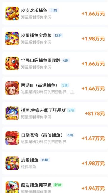 捕鱼游戏哪些可以赚钱？这八个最低收入50以上，无广告，秒到账！配图