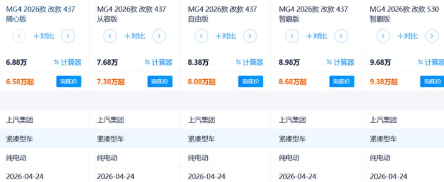 新一代MG4汽车怎么样?都有哪些配置?配图 新一代MG4汽车怎么样?都有哪些配置?配图